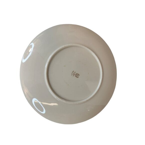 Trio by Lenox X-446  Gray & Pink Leaves, Coupe, Platinum Trim 1954-1968 MCM - Picture 6 of 9